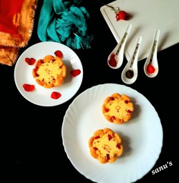 Kesar Pista Rabdi in Balushahi Flower Cups Recipe
