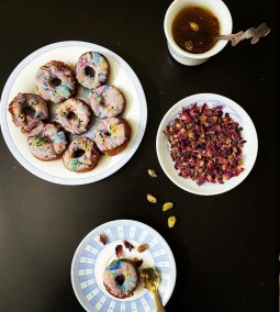 Holi baked gulab jamun donuts recipe