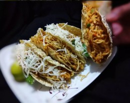 Noodles in papad taco recipe