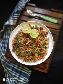 Jowar (sorghum) chaat salad recipe