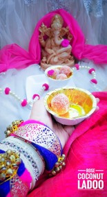 Rose Coconut Ladoo Recipe