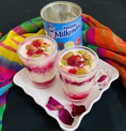 Straberry_vermicelli_fusion _dryfruits_trifles recipe