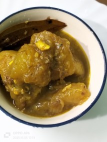 Potato and Raw papaya curry recipe