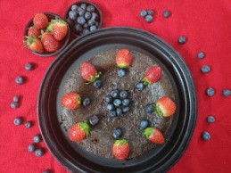 EGGLESS CHOCOLATE MIXED BERRIES CAKE RECIPE