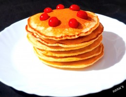 Bran Flour Eggless Pancakes Recipe