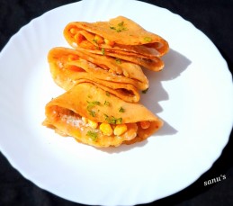 Veggie Corn Crepes Recipe