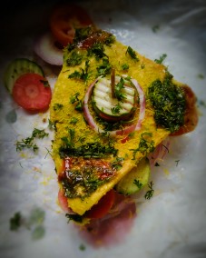 Vegetable Khaman Sandwich Recipe