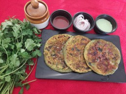 ONION  SPINACH PARATHA RECIPE
