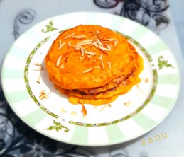 Eggless Carrot And Almond Pancakes Recipe