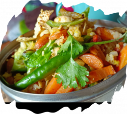 Flattened rice polau recipe