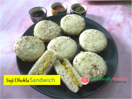 Easy Suji Dhokla Sandwich Recipe