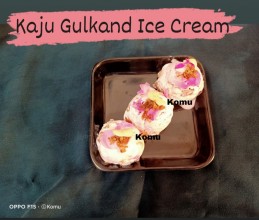 Kaju Gulkand Ice Cream Recipe