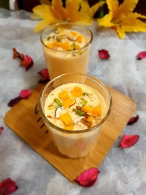 Dry fruit Shahi Mango Lassi Recipe